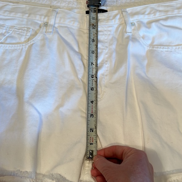 NWT 7 FAM high waist Monroe white shorts cut off denim - Picture 12 of 15